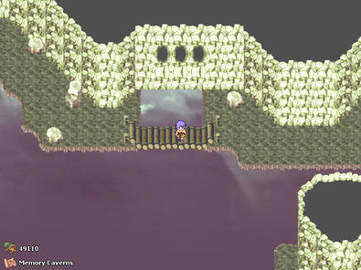 Screenshot showing off caves from Aveyond 1.