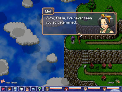 Screenshot of dialogue from Aveyond 3.