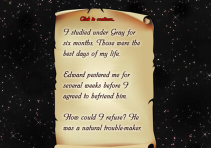 Screenshot from Aveyond 3 of Mel's journals.